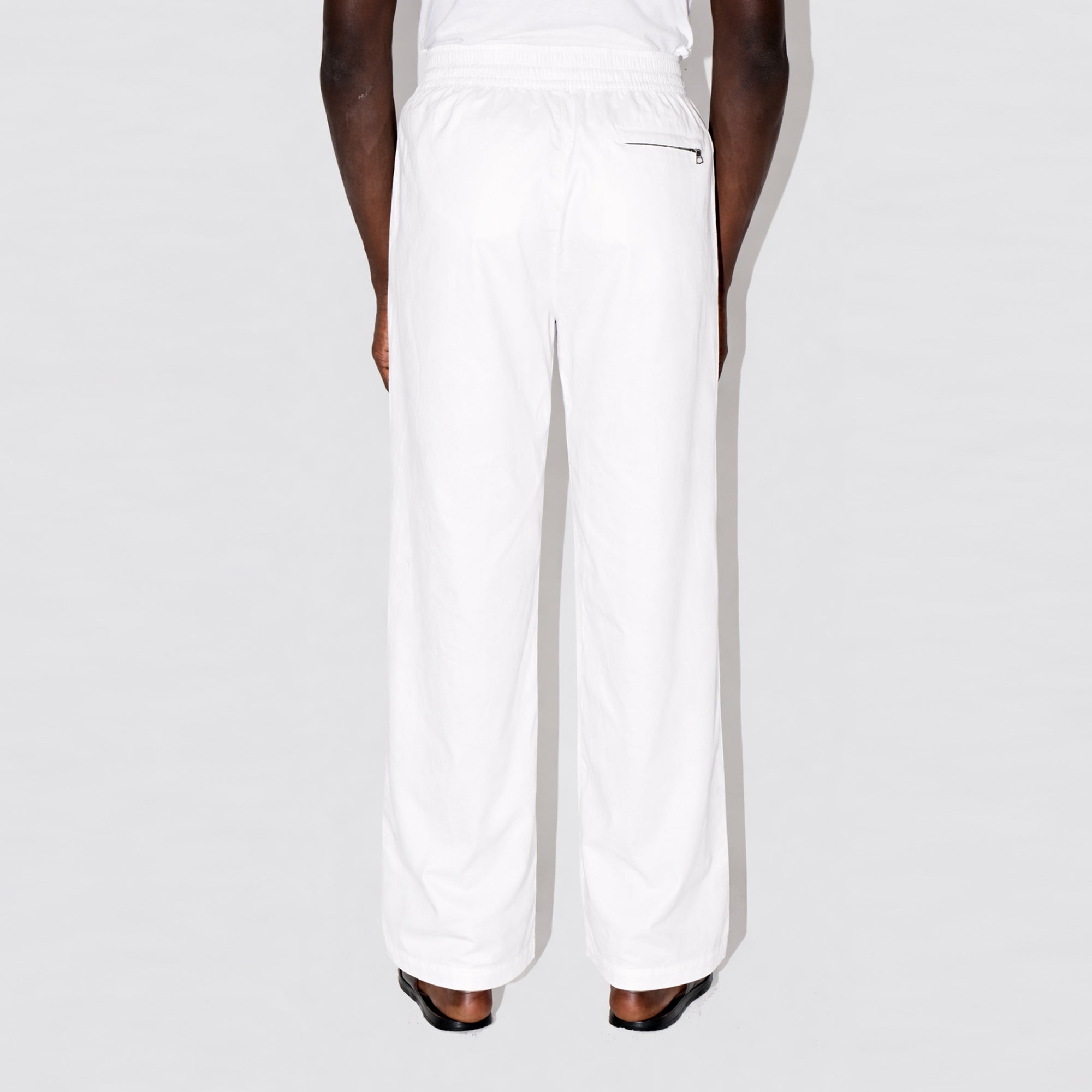 GizaFine White Satin Lounge Pants