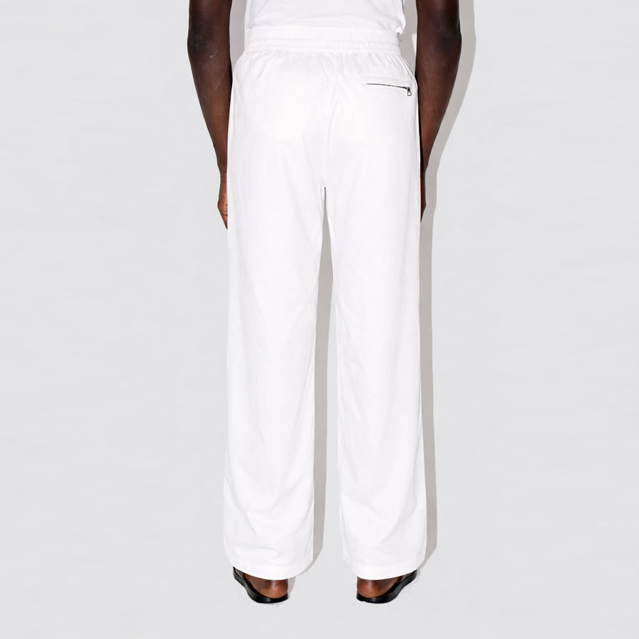 GizaFine White Satin Lounge Pants