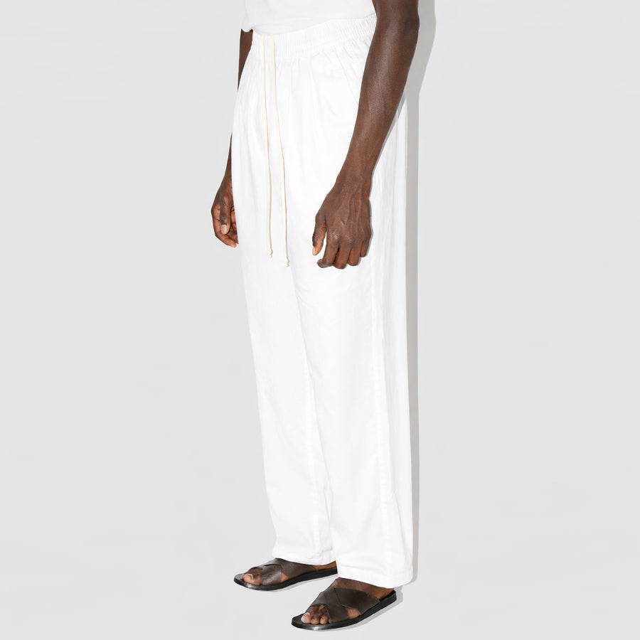 GizaFine White Satin Lounge Pants