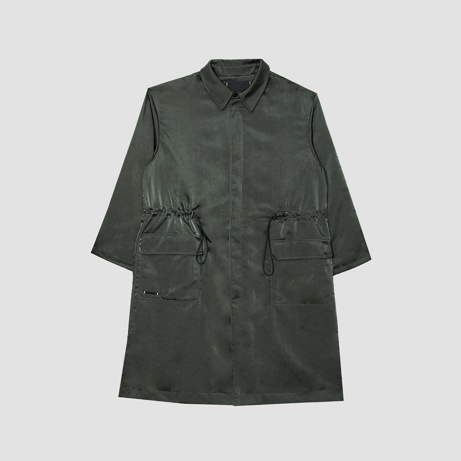 HeavyProtect Army Green Trench Coat