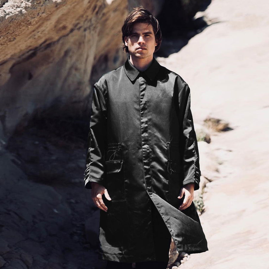 HeavyProtect Army Green Trench Coat