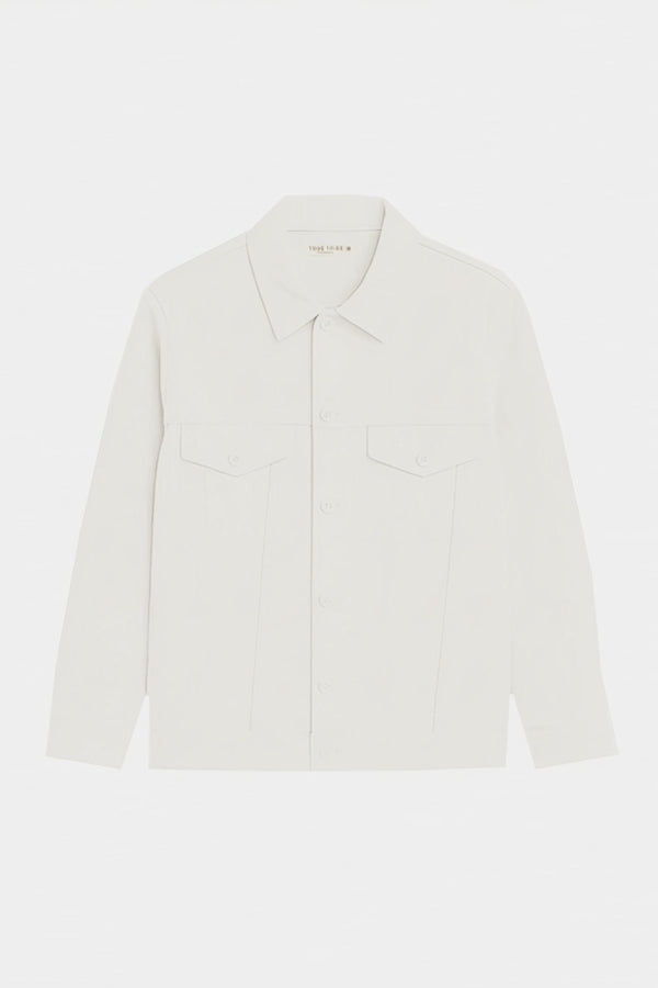 Ivory Canvas Denim Jacket