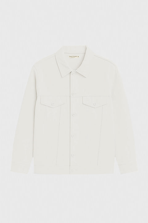 Ivory Canvas Denim Jacket