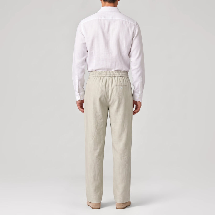 TerraLinen Almond Classic Pants, back view