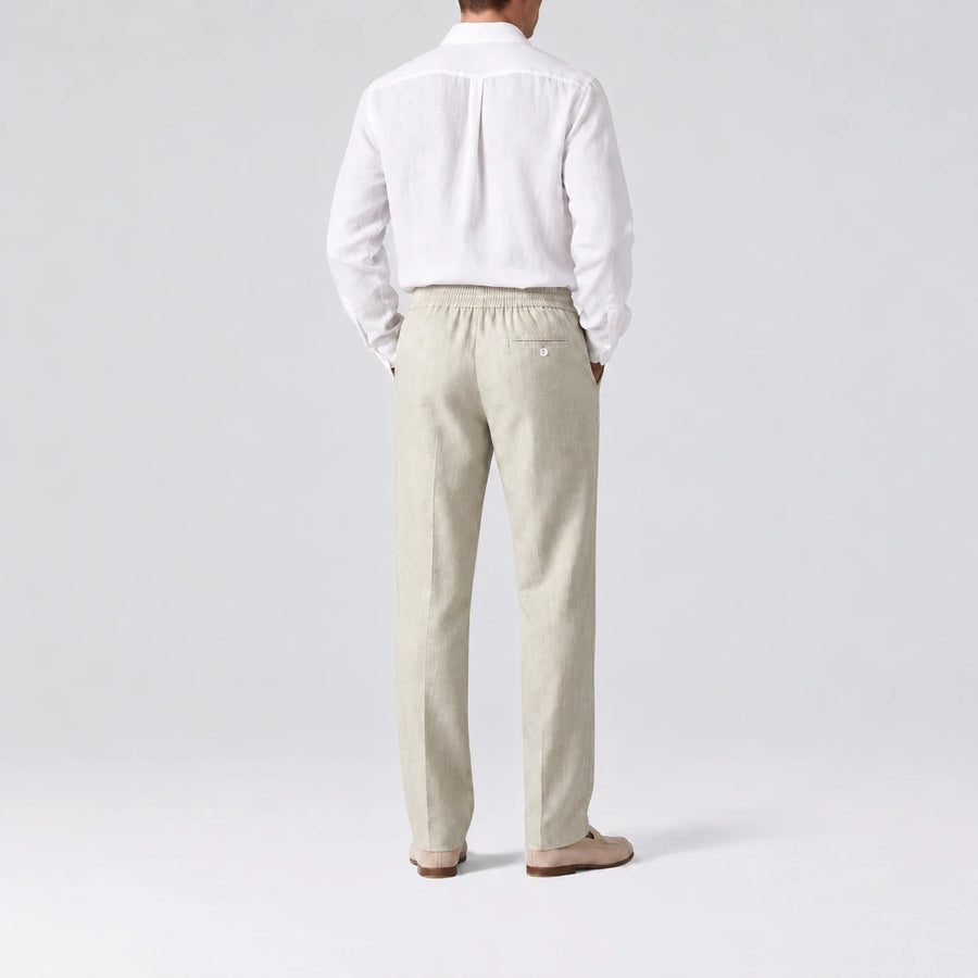 TerraLinen Almond Classic Pants, back view
