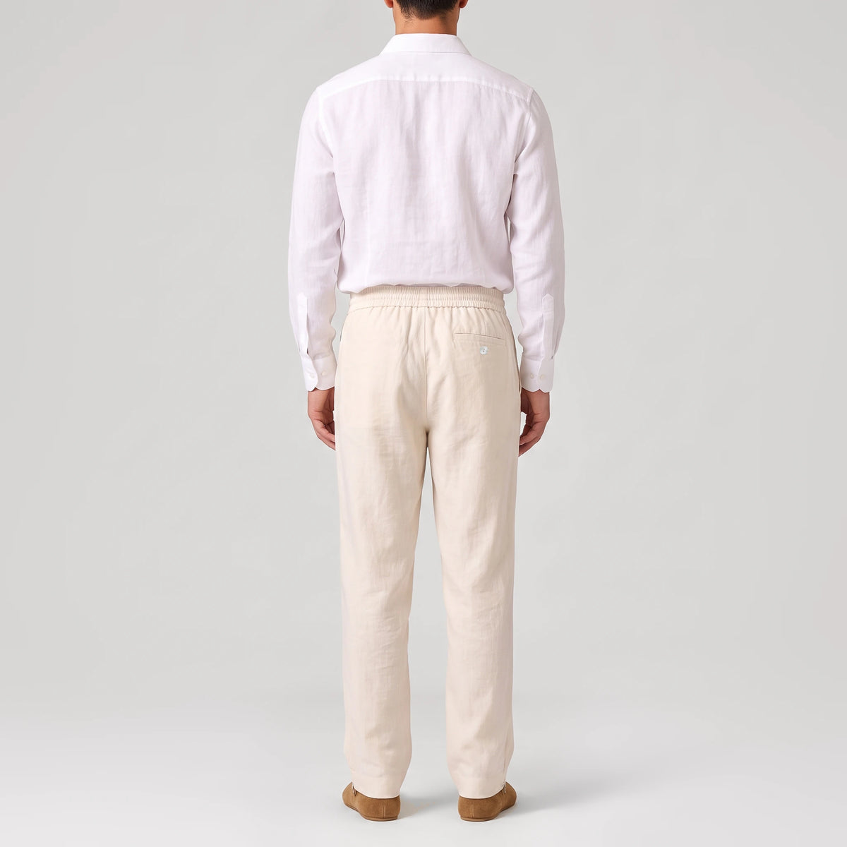 TerraLinen Ivory Classic Pants, back view