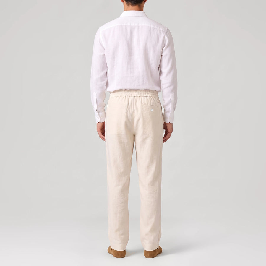 TerraLinen Ivory Classic Pants, back view