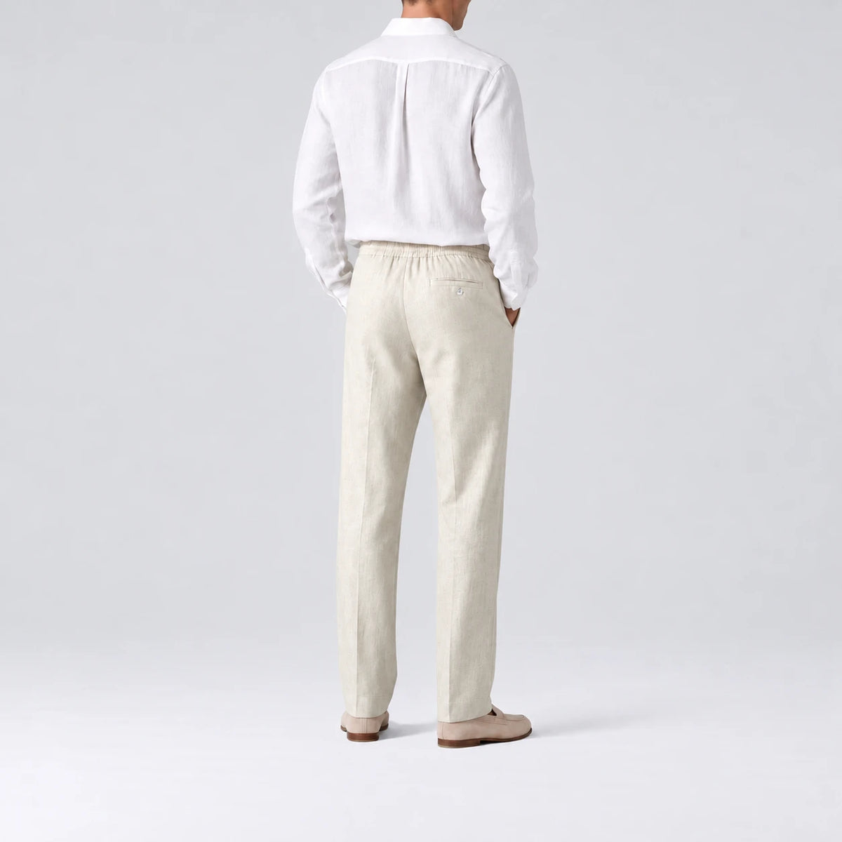 Pantalon classique TerraLinen Ivory, vue de dos