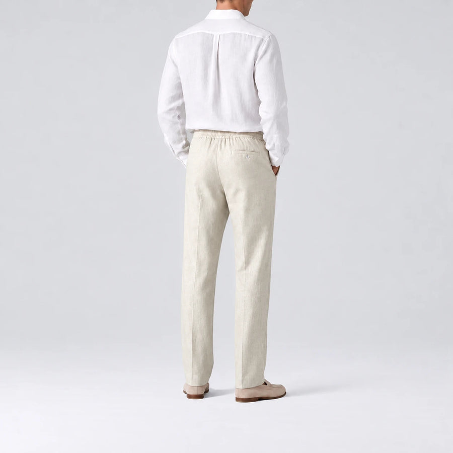 TerraLinen Ivory Classic Pants, back view