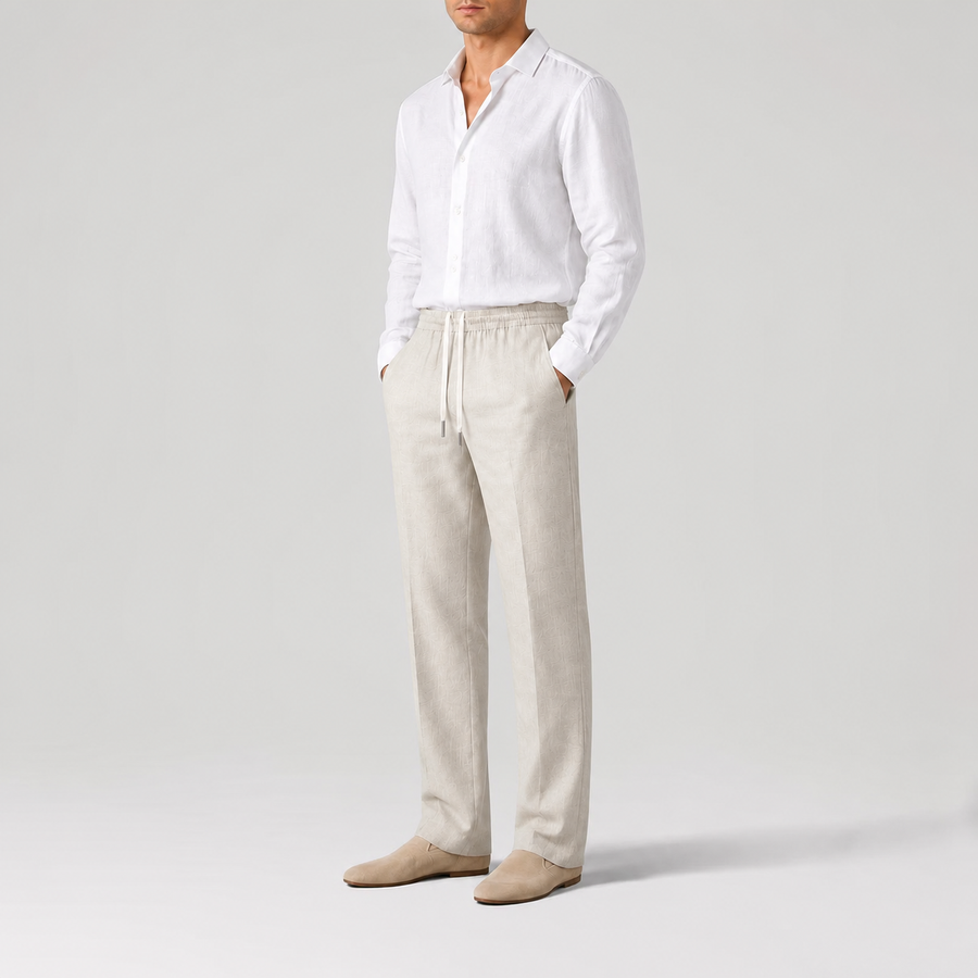 TerraLinen Sand Classic Pants, side view