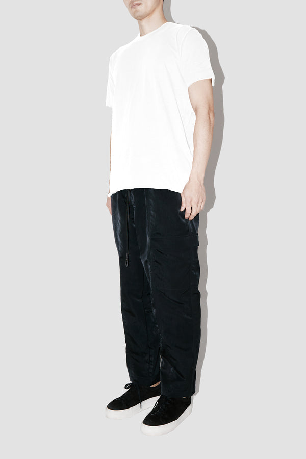 ElevaPima WHITE RAW EDGES OVERSIZED T-SHIRT