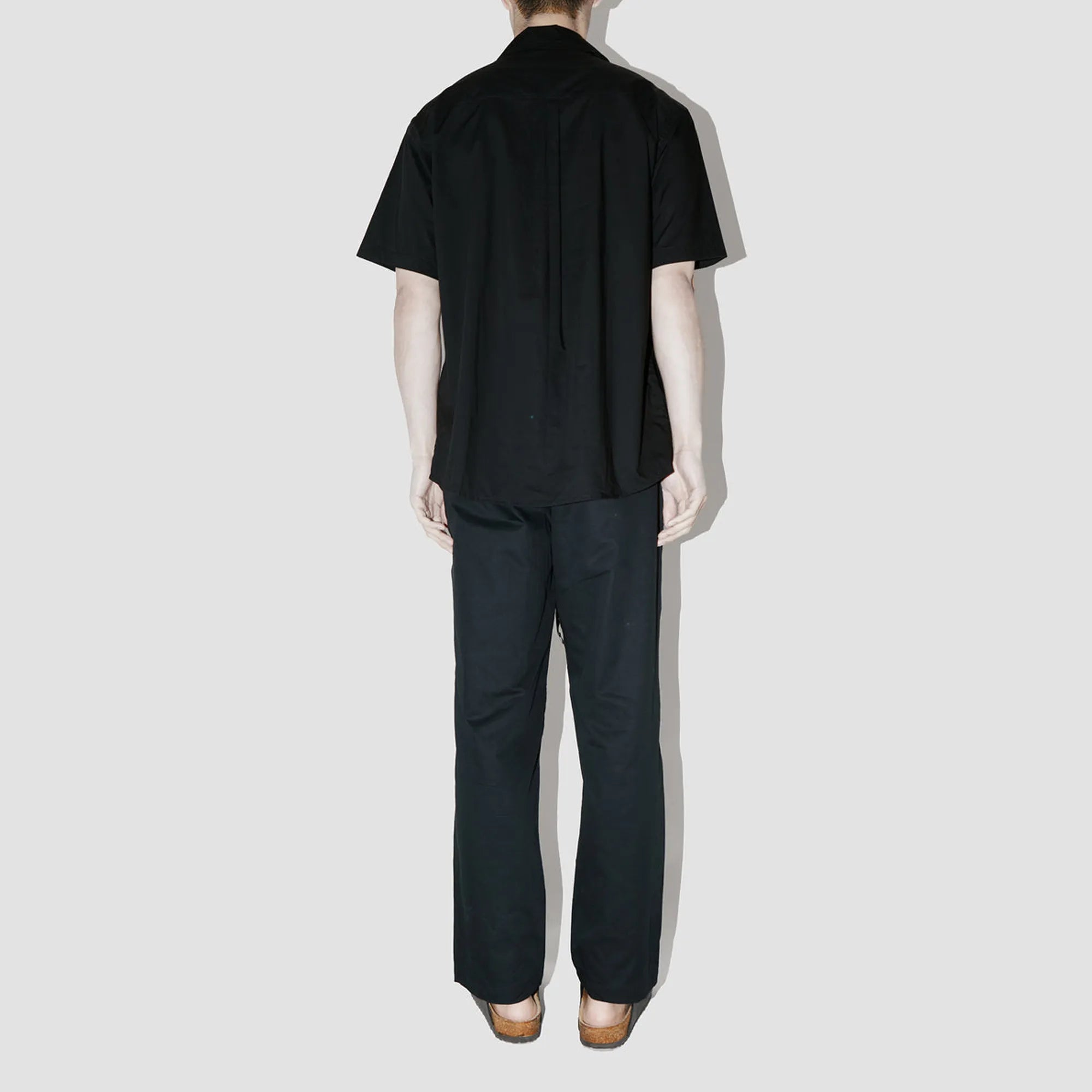 GizaFine Black Satin Resort Shirt