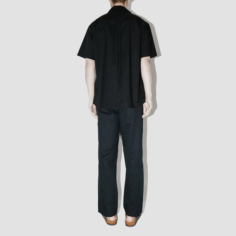 GizaFine Black Satin Resort Shirt