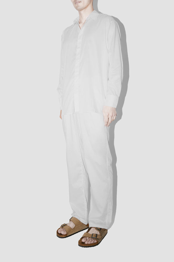 BreathAir GREY COTTON VOILE OVERSIZED SHIRT