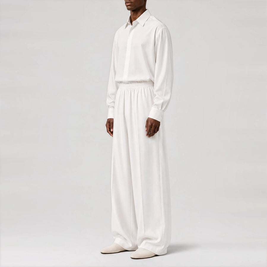 GizaLux White oversized pants, side