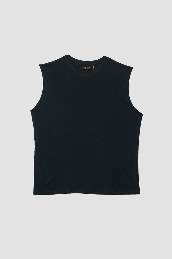 ElevaPima BLACK SLEEVELESS T-SHIRT