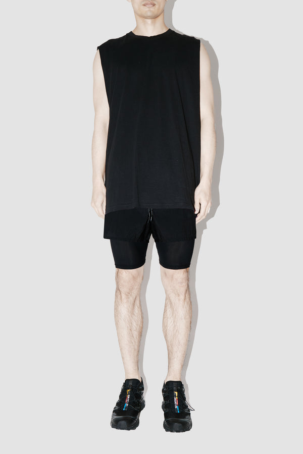 ElevaPima BLACK SLEEVELESS T-SHIRT