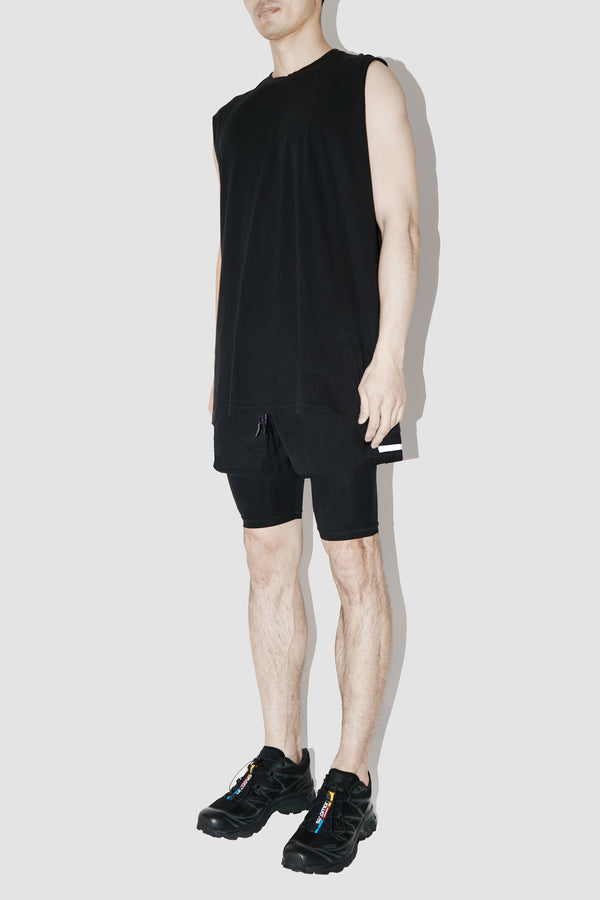 ElevaPima BLACK SLEEVELESS T-SHIRT