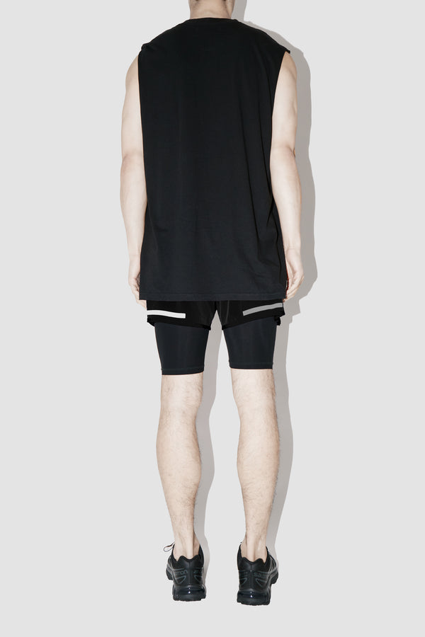 ElevaPima BLACK SLEEVELESS T-SHIRT