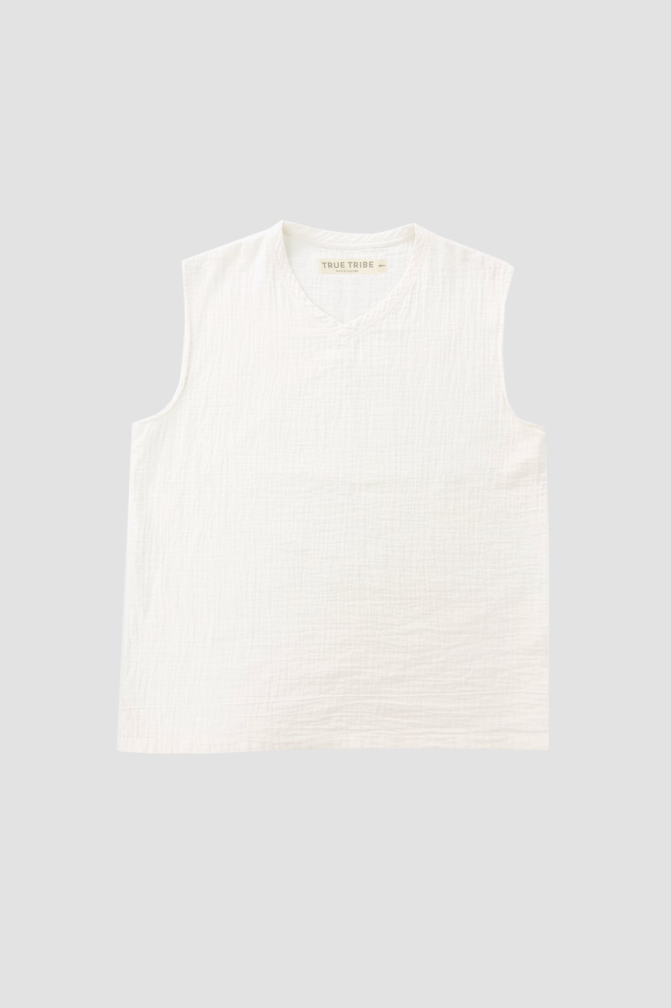 AngelWeave IVORY GAUZE SLEEVELESS T-SHIRT