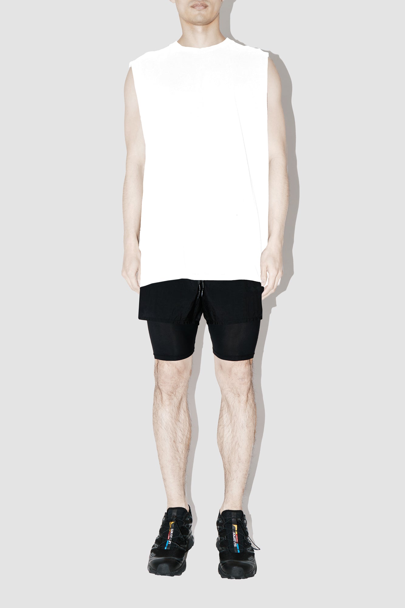 ElevaPima WHITE SLEEVELESS T-SHIRT