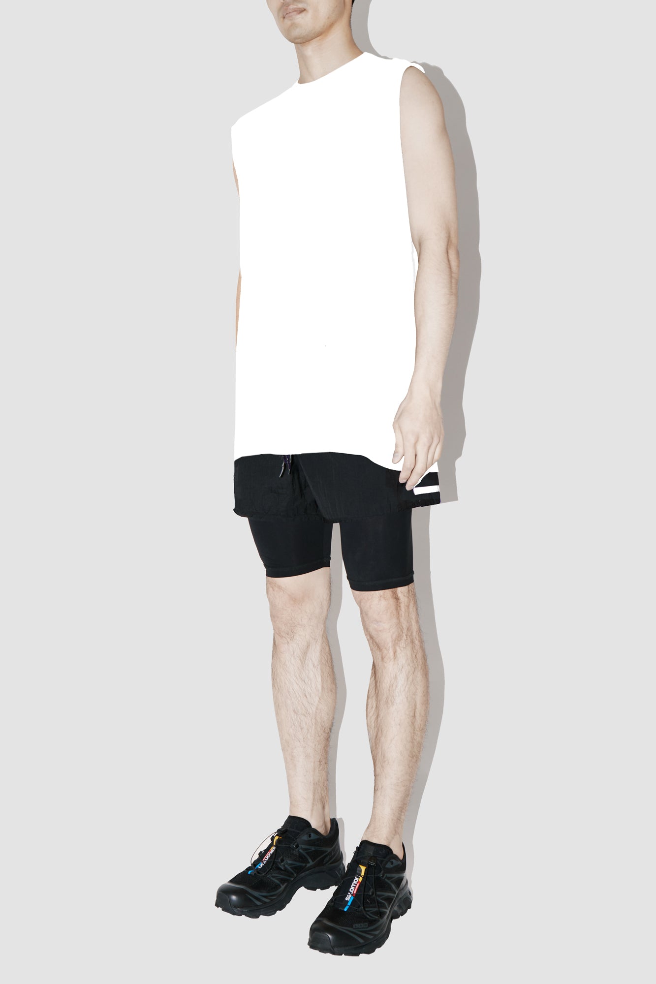 ElevaPima WHITE SLEEVELESS T-SHIRT