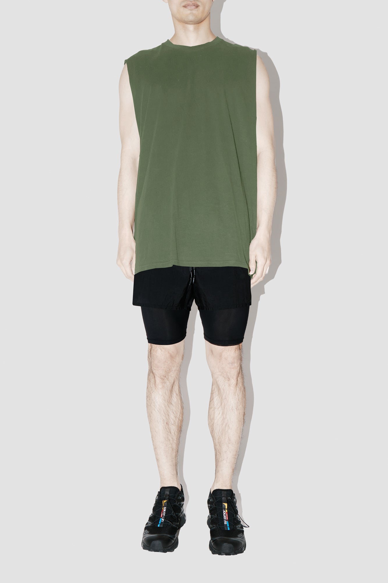 Khaki SLEEVELESS T-SHIRT