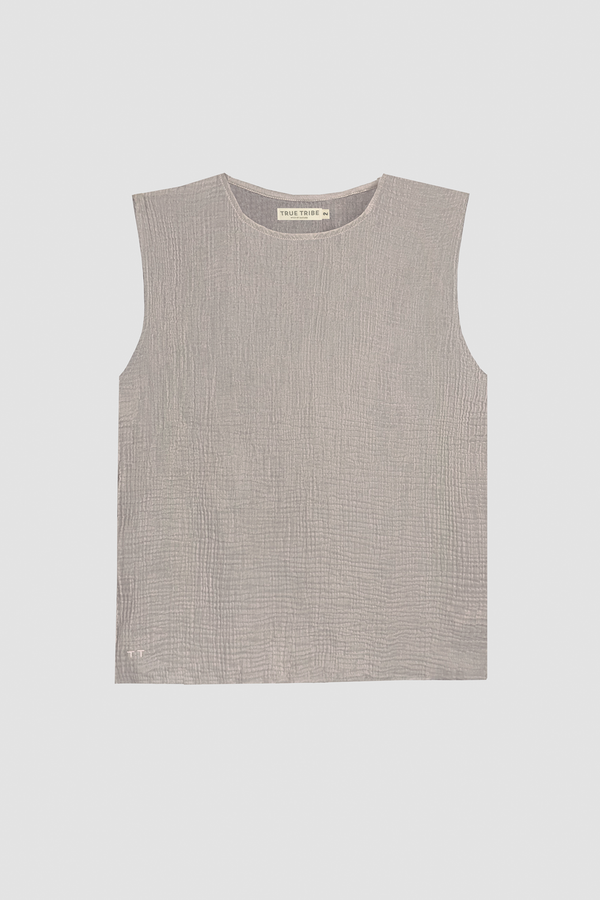 AngelWeave Sand Gauze Sleeveless T-Shirt