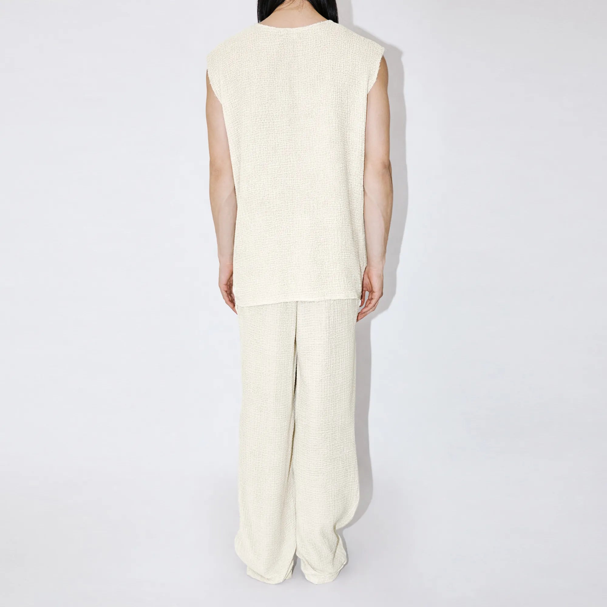AngelWeave Ivory Gauze Sleeveless T-Shirt