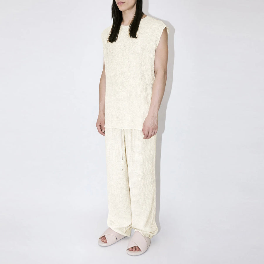 AngelWeave Ivory Gauze Sleeveless T-Shirt