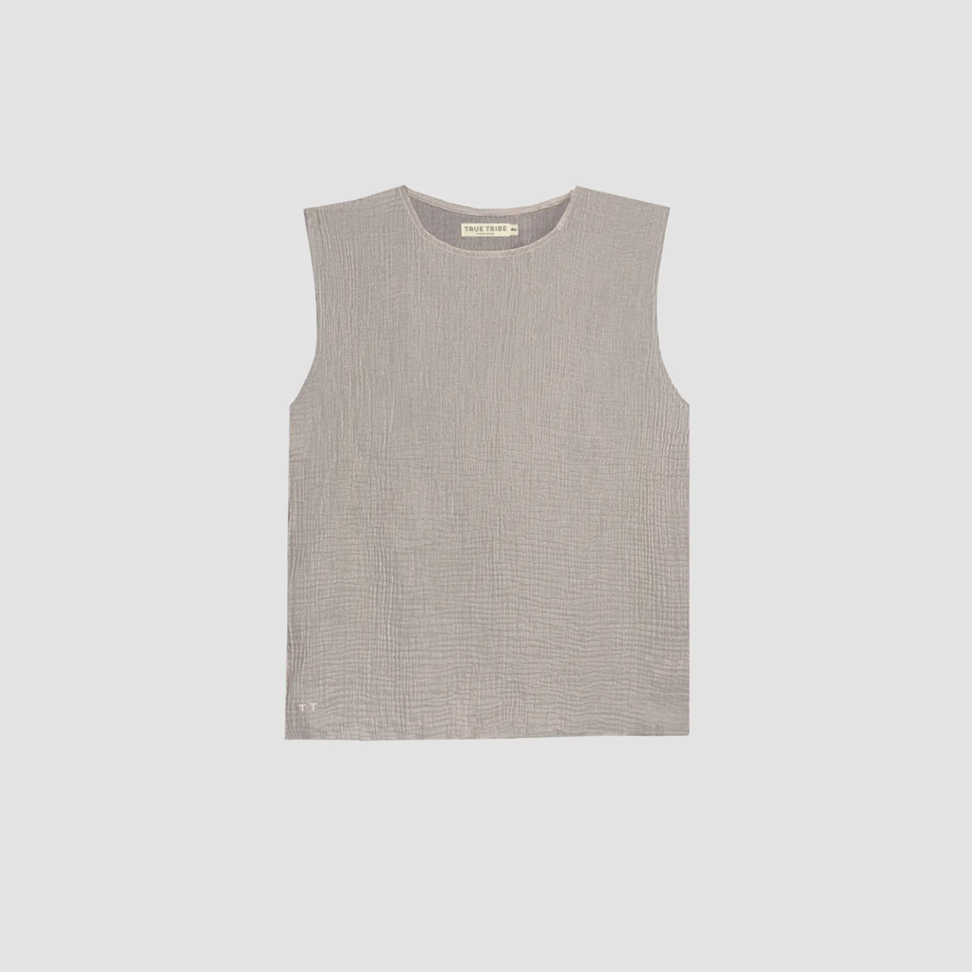 AngelWeave Sand Gauze Sleeveless T-Shirt