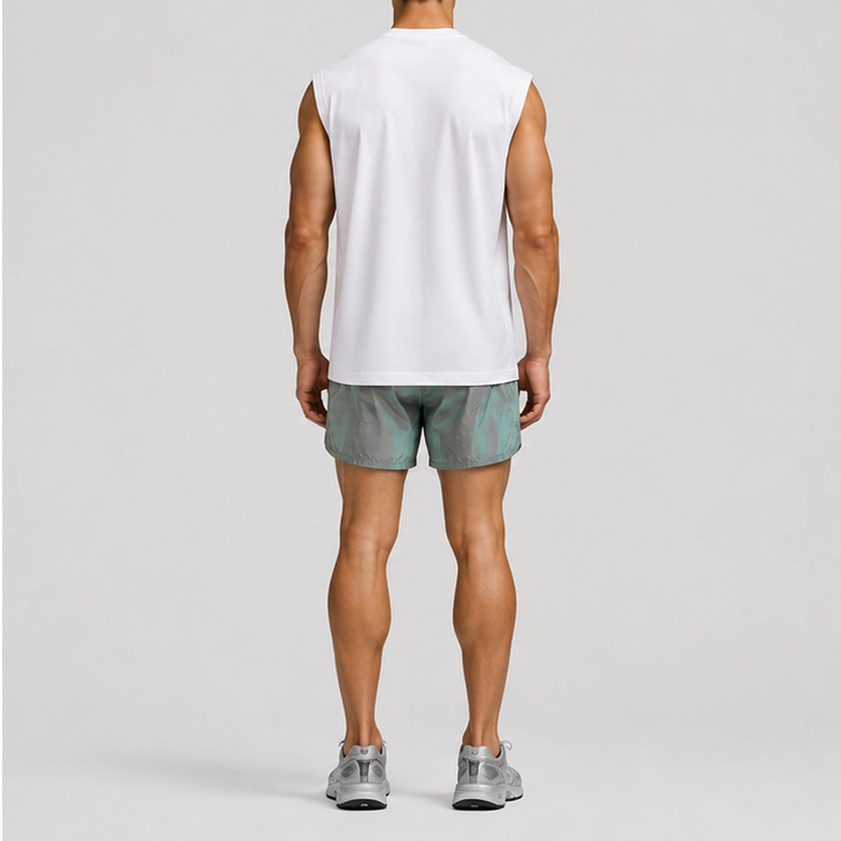 ShoreCotton White Sleeveless Tee, back view
