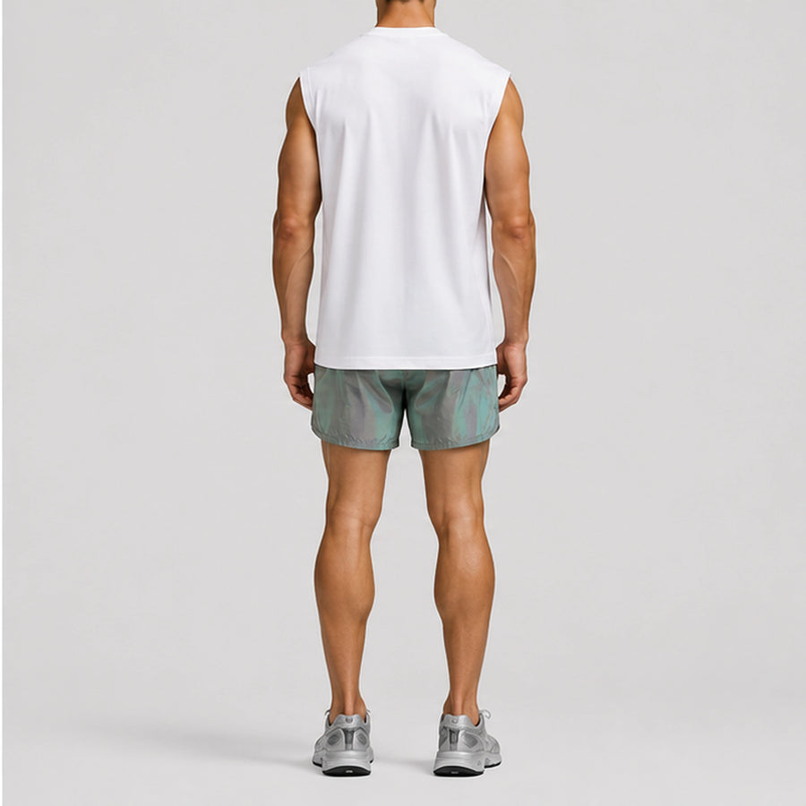 ShoreCotton White Sleeveless Tee, back view