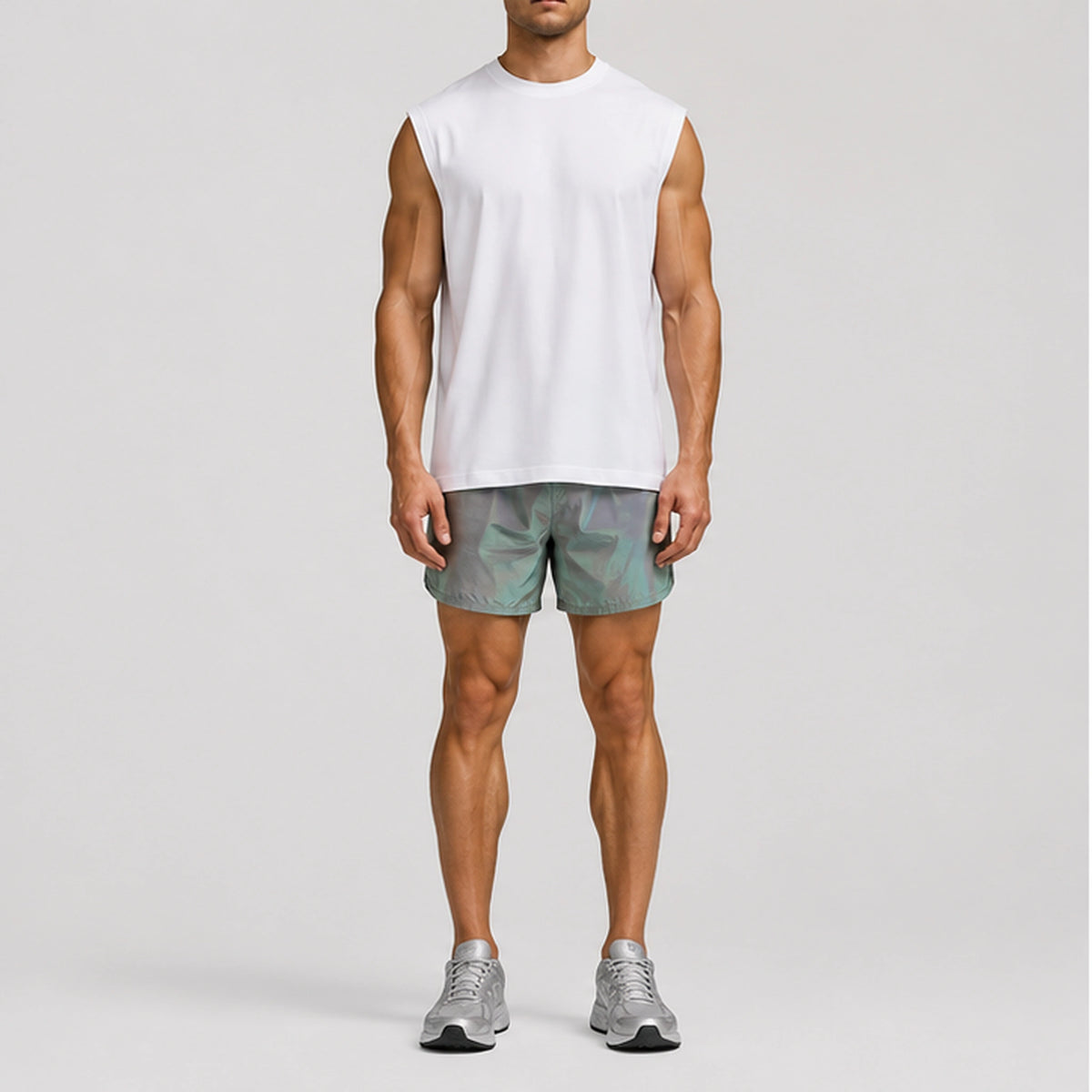 ShoreCotton White Sleeveless Tee, front view