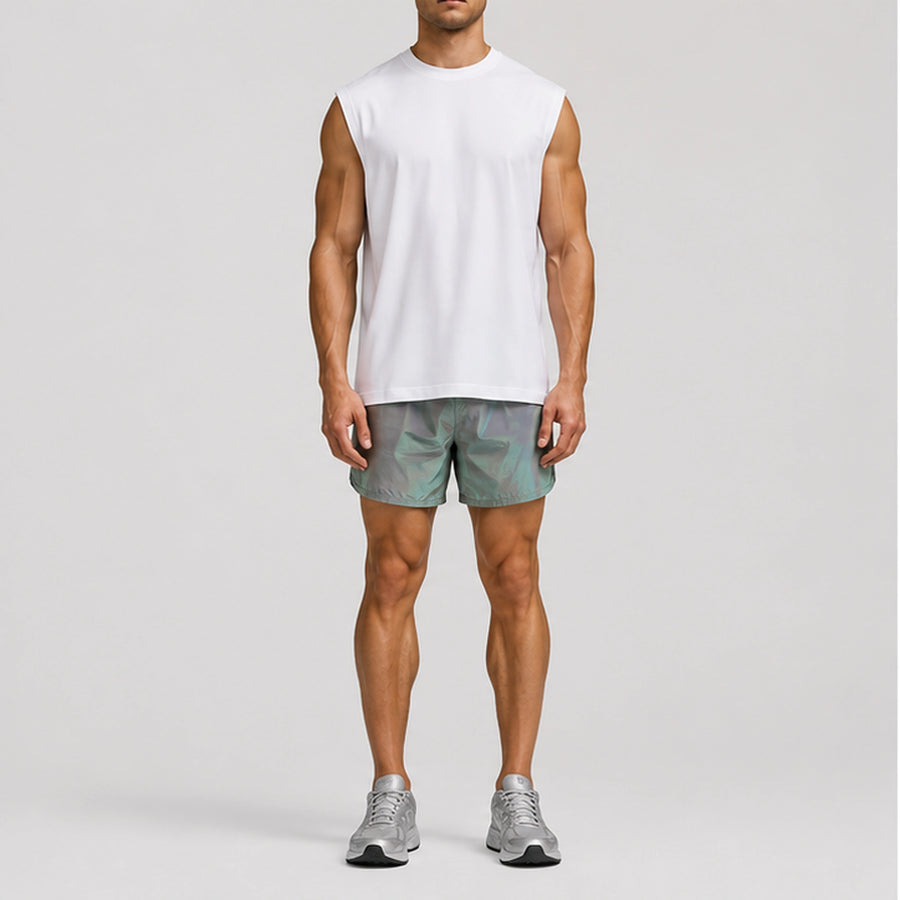 ShoreCotton White Sleeveless Tee, front view