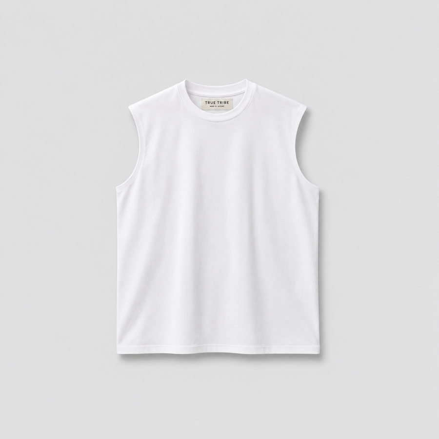 ShoreCotton White Sleeveless Tee