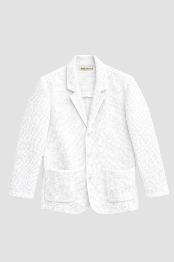 AngelWeave White Gauze Light Suit Jacket