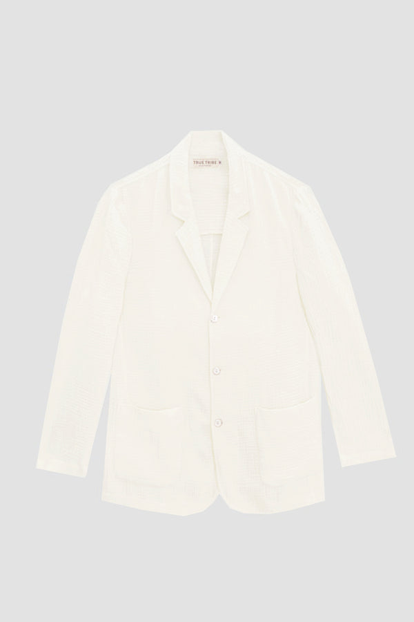 AngelWeave Ivory Gauze Light Suit Jacket