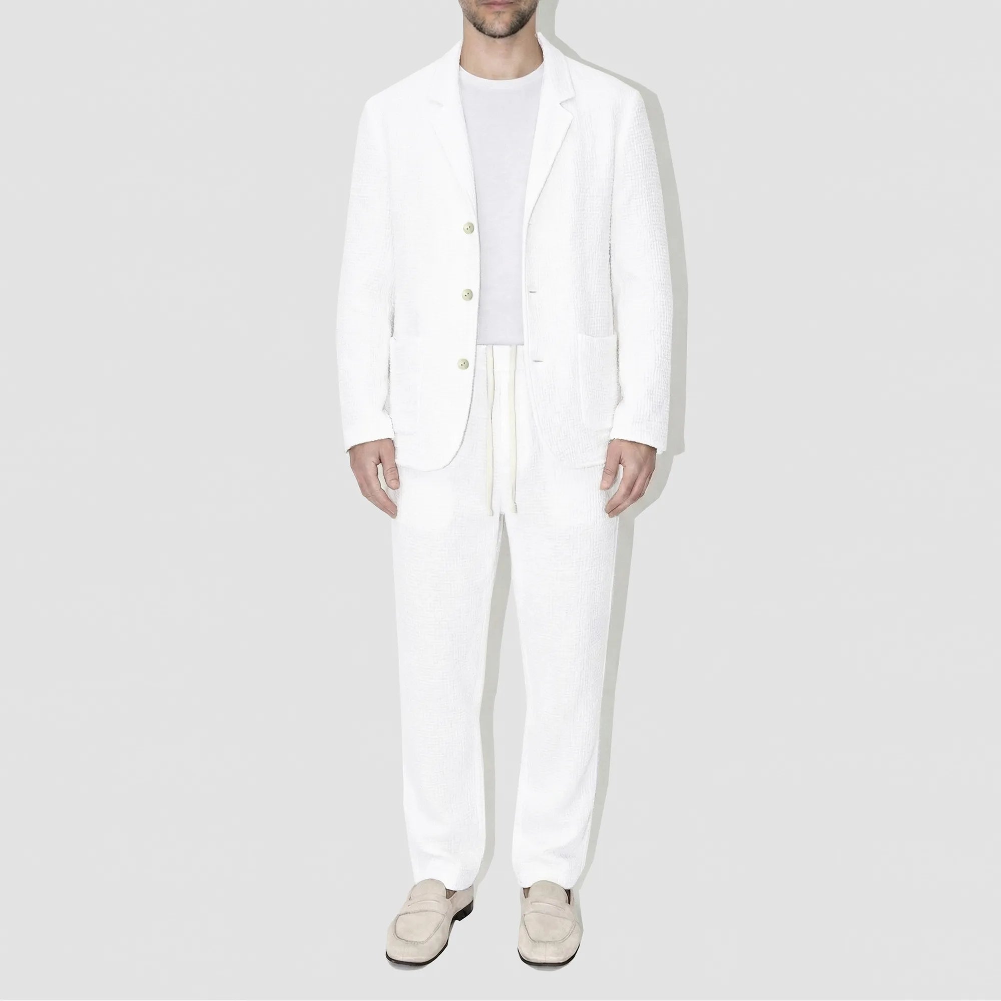 AngelWeave White Gauze Light Suit Jacket
