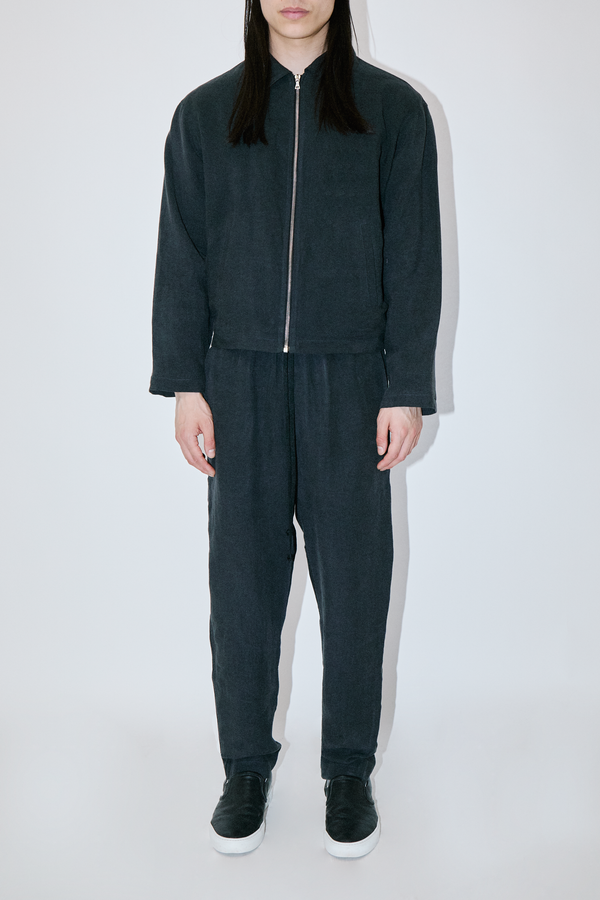 TerraLinen Black Zip Overshirt