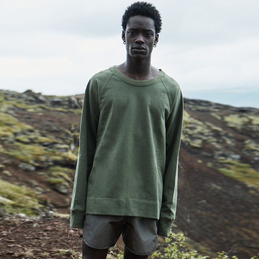 Heavyweight Endura Khaki Fleece Oversized Sweater