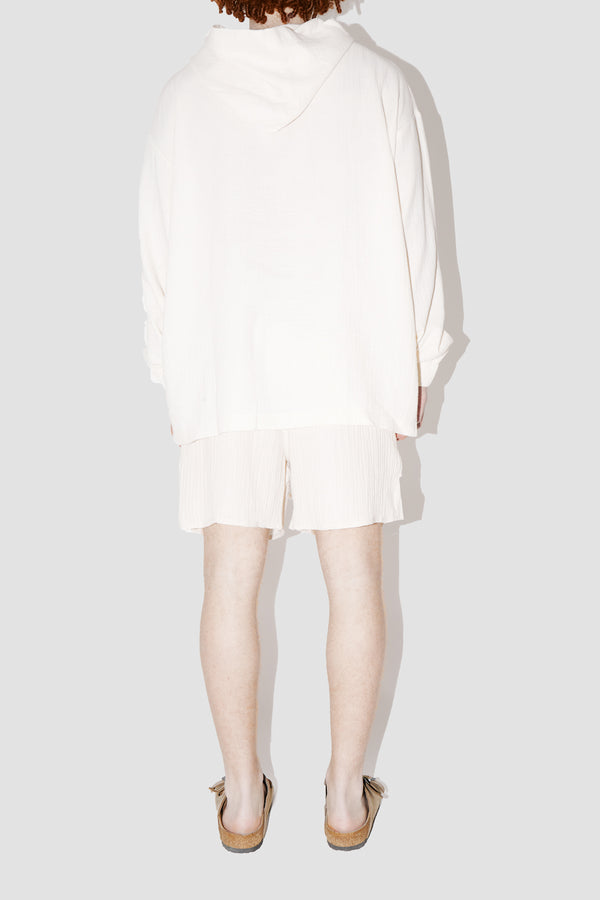 AngelWeave IVORY GAUZE OVERSIZED HOODIE