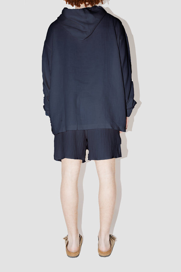 AngelWeave DARK NAVY GAUZE OVERSIZED HOODIE