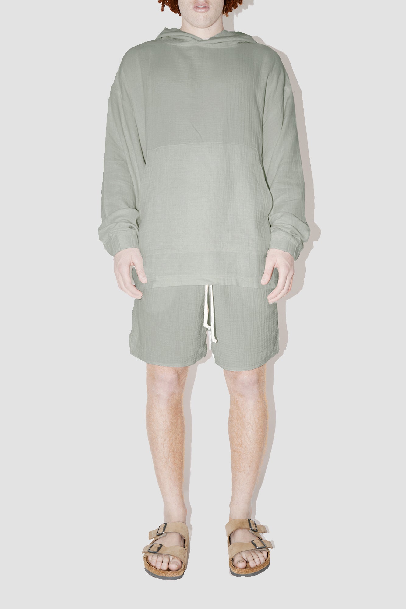 AngelWeave KHAKI GAUZE OVERSIZED HOODIE