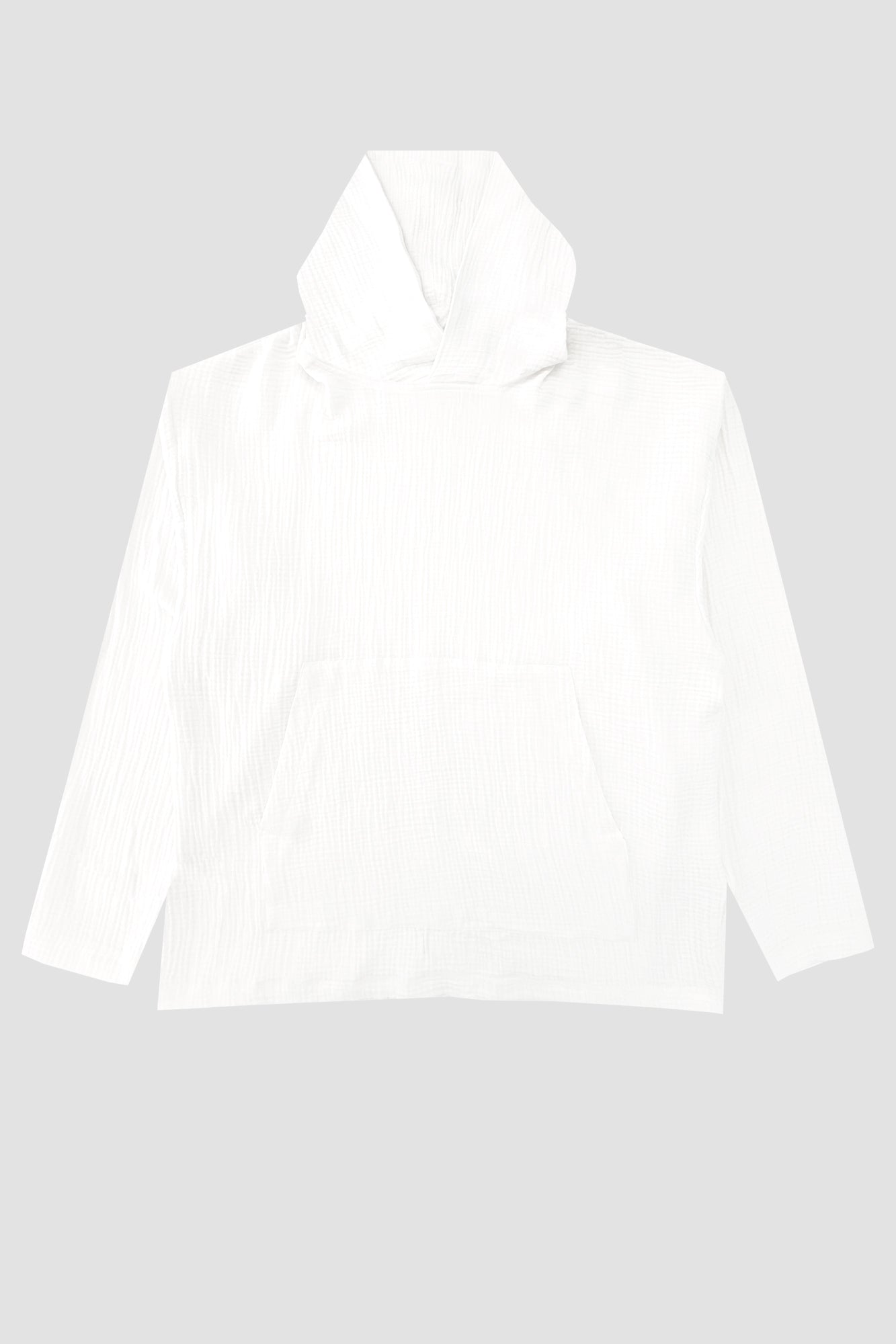 AngelWeave WHITE GAUZE OVERSIZED HOODIE