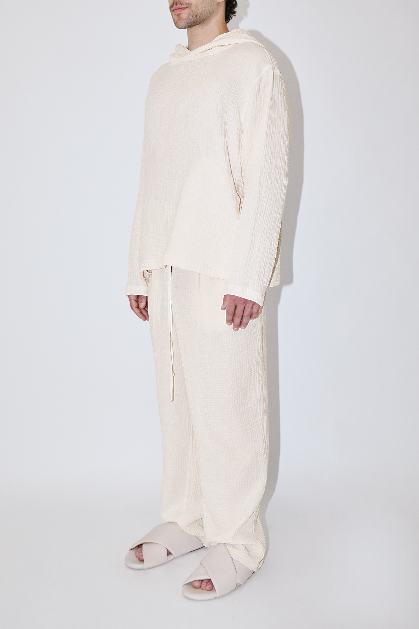 AngelWeave Ivory Gauze Hoodie