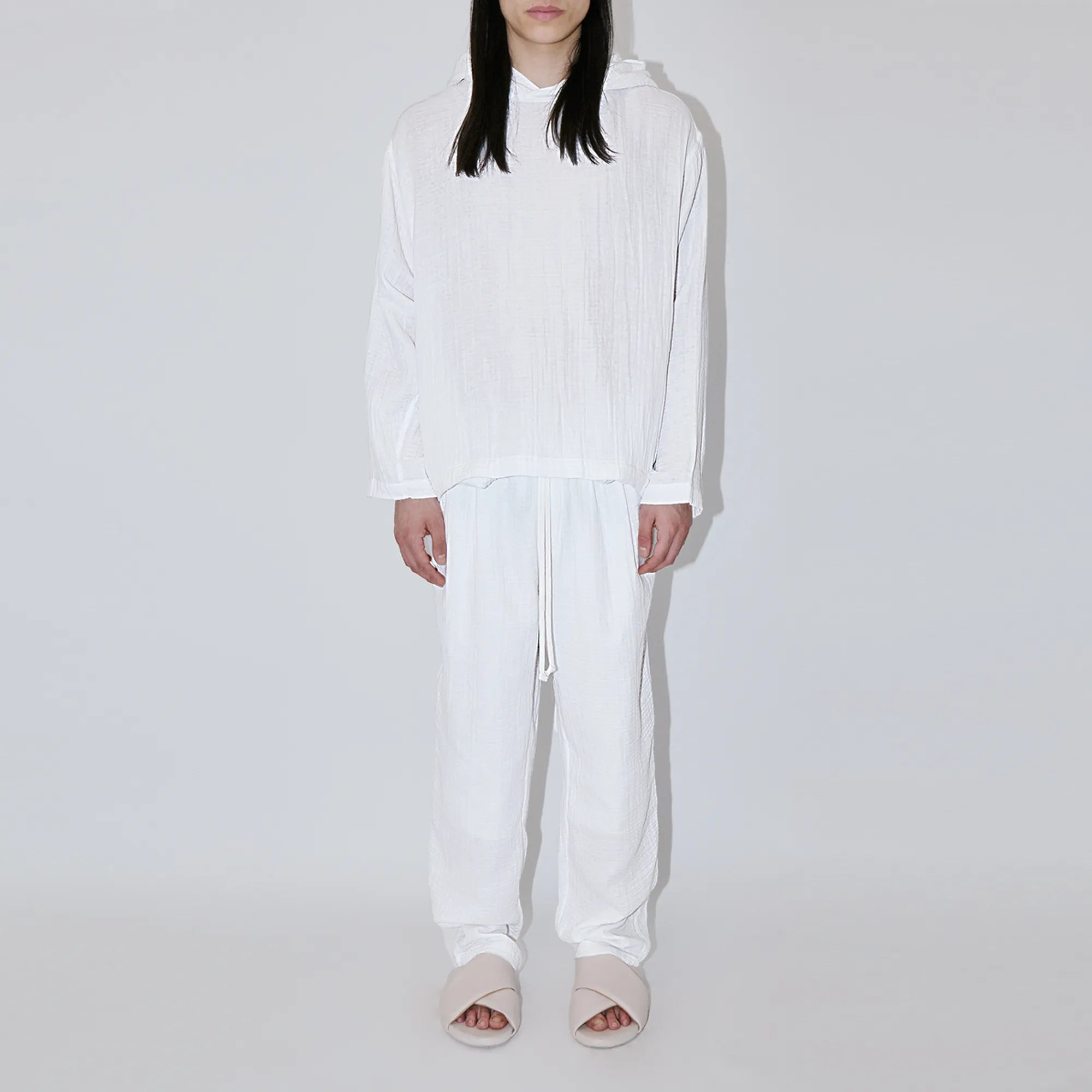 AngelWeave White Gauze Hoodie