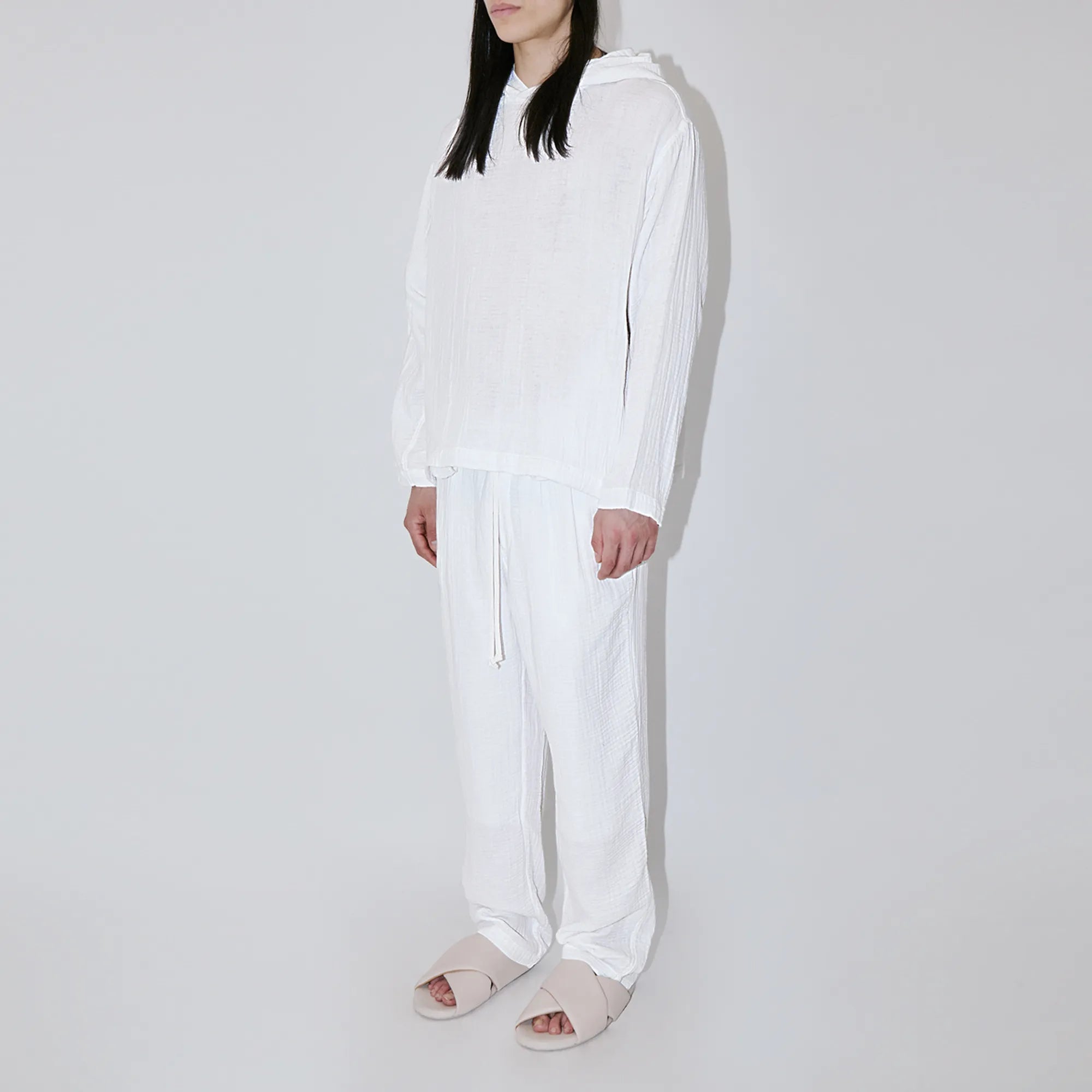 AngelWeave White Gauze Hoodie