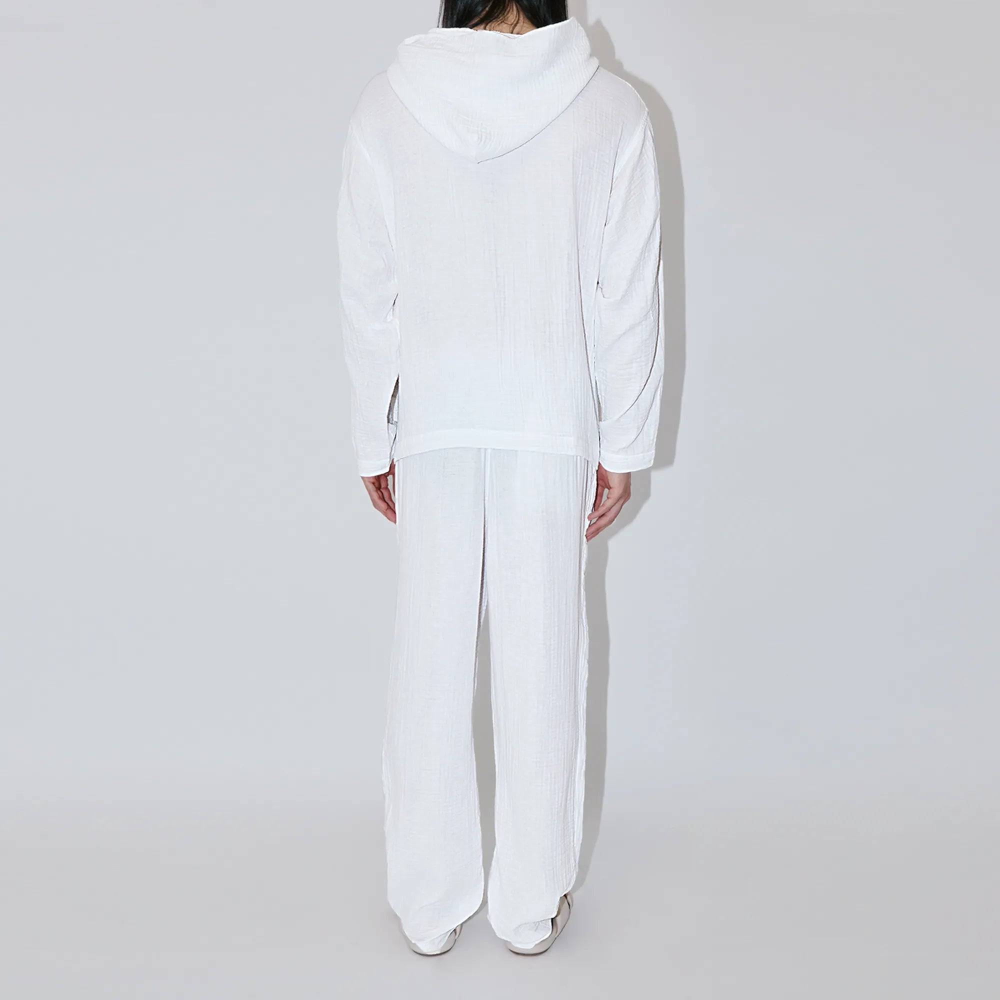 AngelWeave White Gauze Hoodie