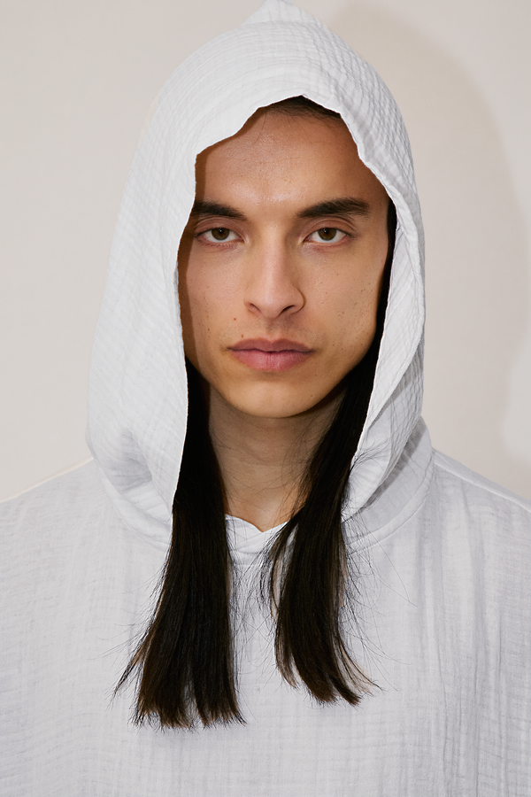 AngelWeave White Gauze Hoodie